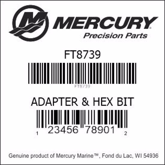 Bar codes for Mercury Marine part number FT8739