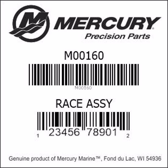 Bar codes for Mercury Marine part number M00160