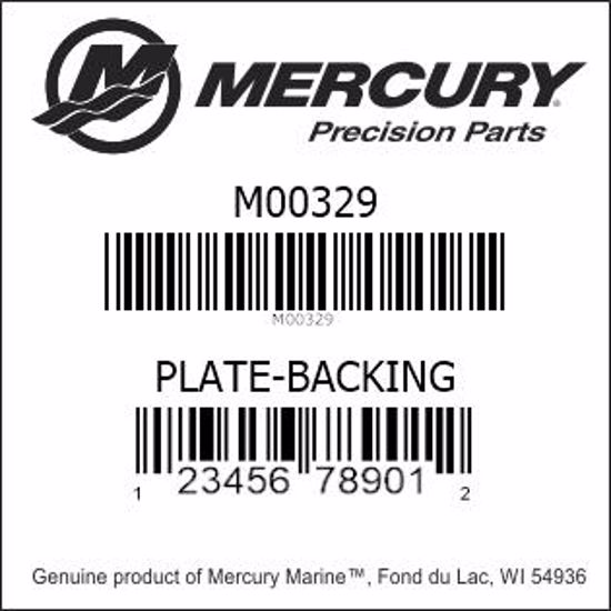 Bar codes for Mercury Marine part number M00329