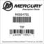Mercury Marine part number M0064701 TIP Bar codes for Mercury Marine part number M0064701