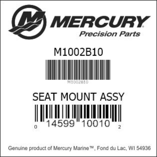 Bar codes for Mercury Marine part number M1002B10