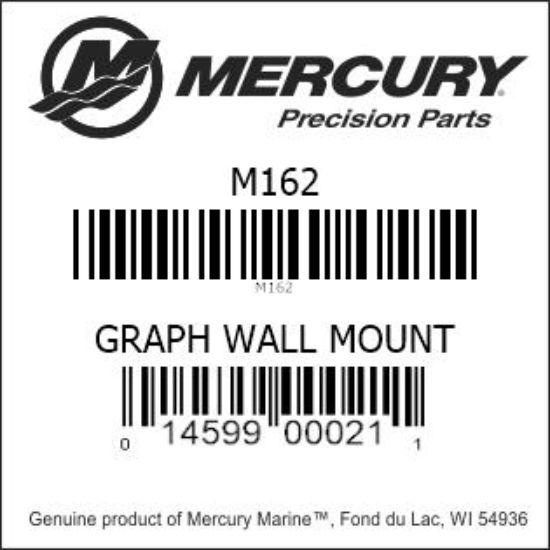 Bar codes for Mercury Marine part number M162