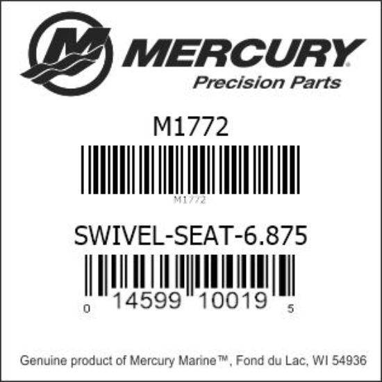 Bar codes for Mercury Marine part number M1772