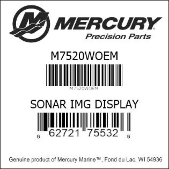 Bar codes for Mercury Marine part number M7520WOEM