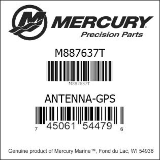 Bar codes for Mercury Marine part number M887637T