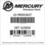 Mercury Marine part number 10-M899381T SET SCREW Bar codes for Mercury Marine part number 10-M899381T