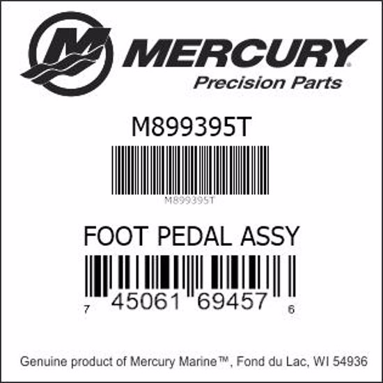 Bar codes for Mercury Marine part number M899395T
