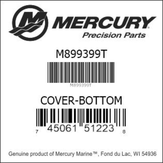 Bar codes for Mercury Marine part number M899399T