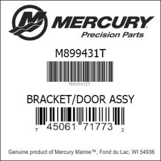 Bar codes for Mercury Marine part number M899431T