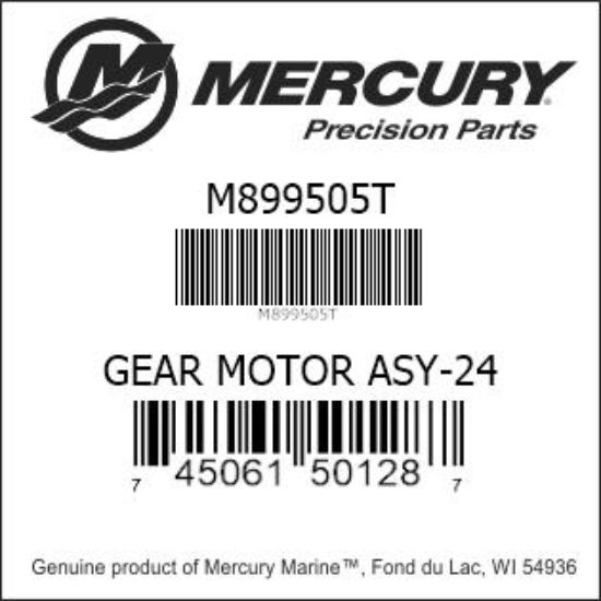 Bar codes for Mercury Marine part number M899505T