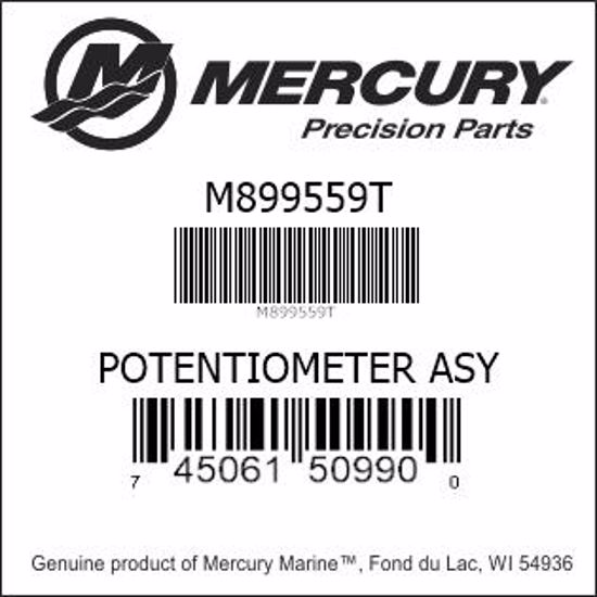 Bar codes for Mercury Marine part number M899559T