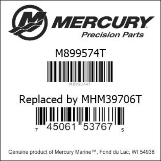 Bar codes for Mercury Marine part number M899574T