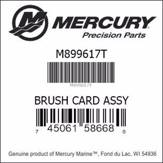 Bar codes for Mercury Marine part number M899617T