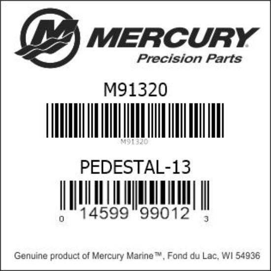 Bar codes for Mercury Marine part number M91320