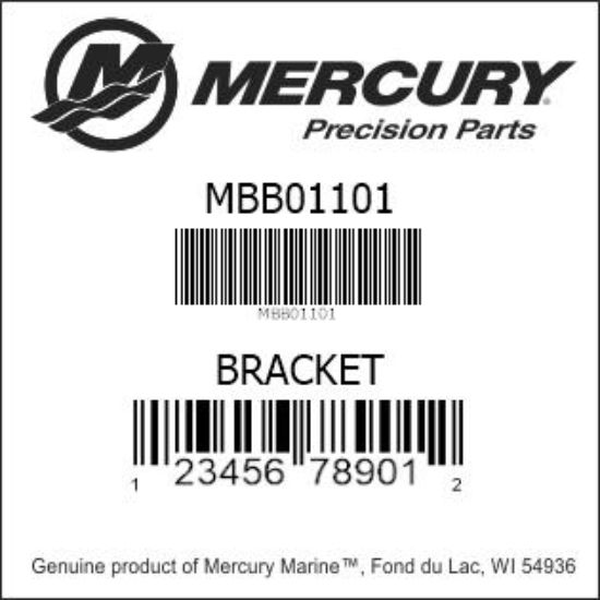 Bar codes for Mercury Marine part number MBB01101