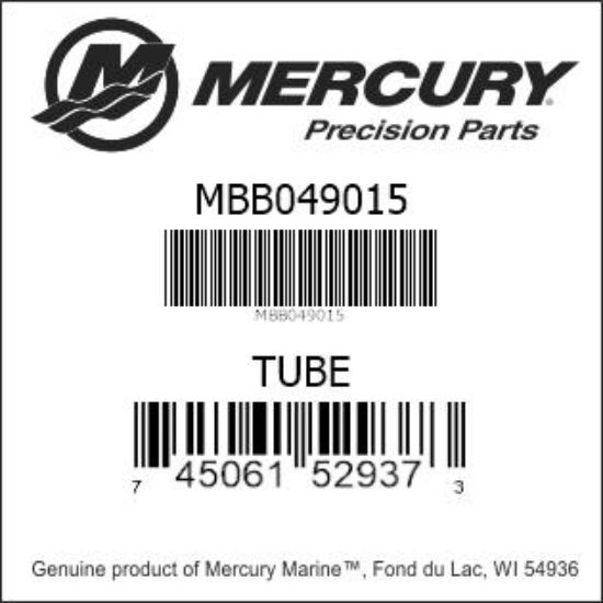 Bar codes for Mercury Marine part number MBB049015