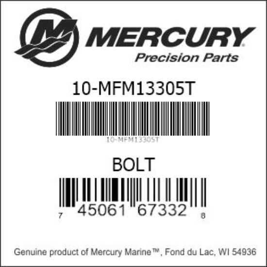 Bar codes for Mercury Marine part number 10-MFM13305T