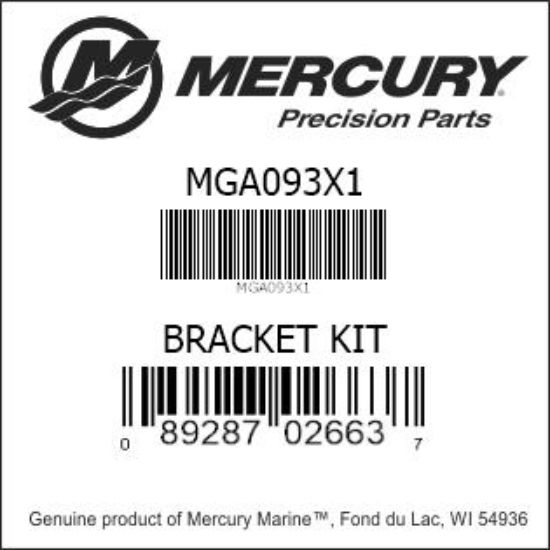 Bar codes for Mercury Marine part number MGA093X1