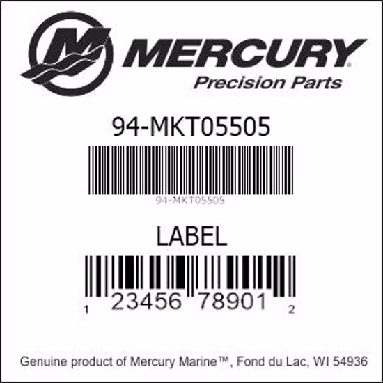 Bar codes for Mercury Marine part number 94-MKT05505