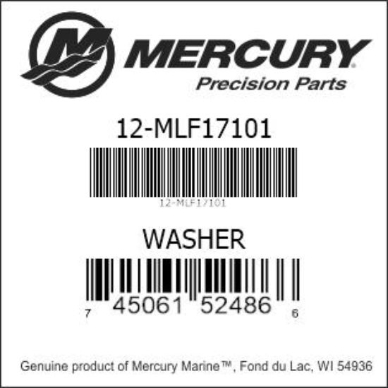 Bar codes for Mercury Marine part number 12-MLF17101