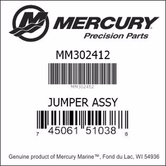 Bar codes for Mercury Marine part number MM302412