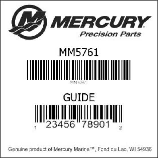 Bar codes for Mercury Marine part number MM5761