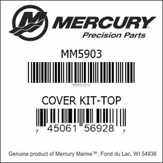 Bar codes for Mercury Marine part number MM5903