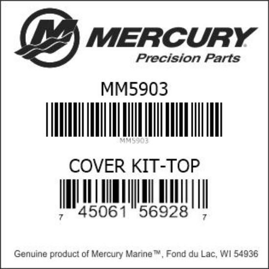 Bar codes for Mercury Marine part number MM5903