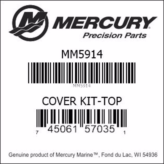 Bar codes for Mercury Marine part number MM5914