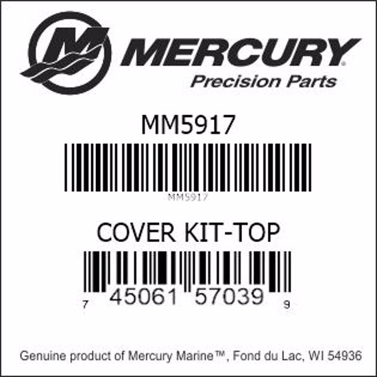 Bar codes for Mercury Marine part number MM5917