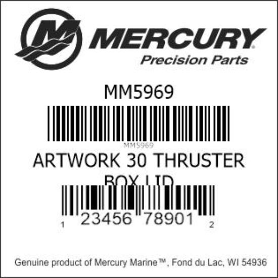 Bar codes for Mercury Marine part number MM5969