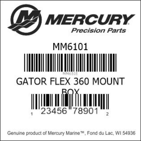 Bar codes for Mercury Marine part number MM6101