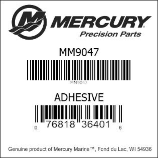 Bar codes for Mercury Marine part number MM9047