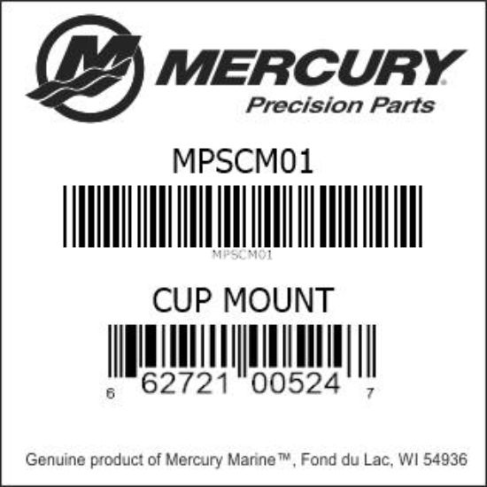 Bar codes for Mercury Marine part number MPSCM01