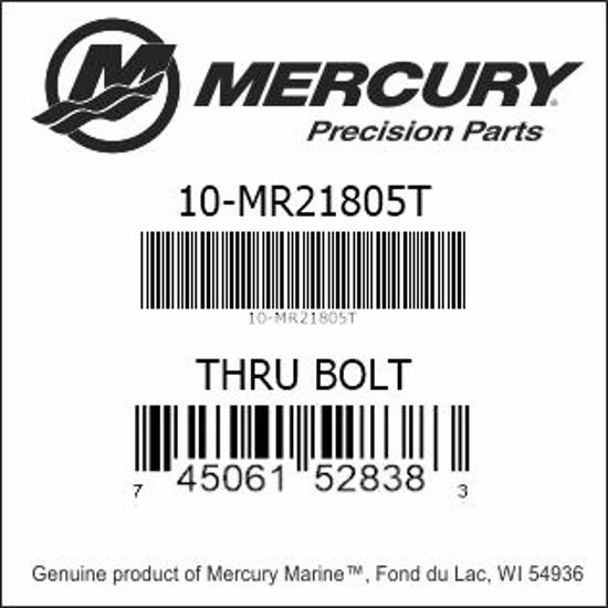 Bar codes for Mercury Marine part number 10-MR21805T