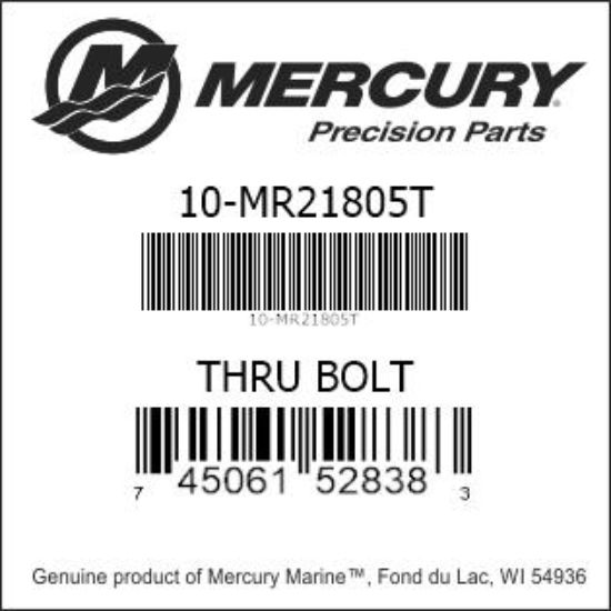 Bar codes for Mercury Marine part number 10-MR21805T