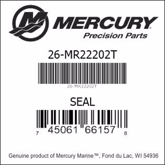Bar codes for Mercury Marine part number 26-MR22202T