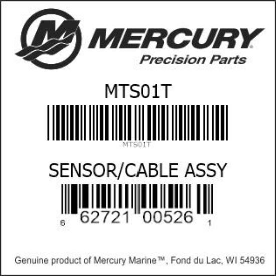 Bar codes for Mercury Marine part number MTS01T