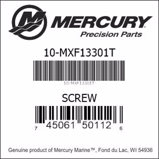 Bar codes for Mercury Marine part number 10-MXF13301T