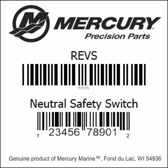 Bar codes for Mercury Marine part number REVS