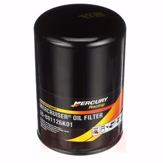 Genuine OEM Mercury Racing part number 881126K01 HP oil filter