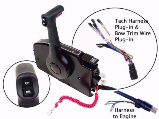 Mercury Outboard 8M0176287 Side Mount Remote Control 15 FT