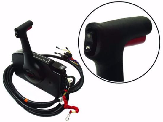 Picture of Mercury Outboard 8M0178537 Side Mount Control w Trim 20 Ft, 14 Pin