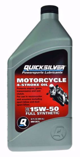 Quicksilver 15w-50 synthetic 4 stroke motorcycle oil