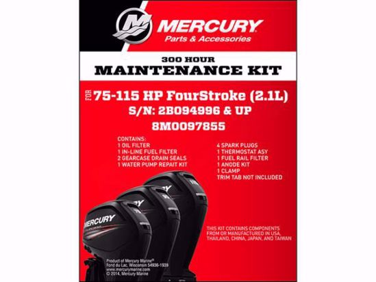 Picture of Mercury Outboard 8M0097855 75-115 HP Service Kit 300 HR 2.1L 2B094996 and Up