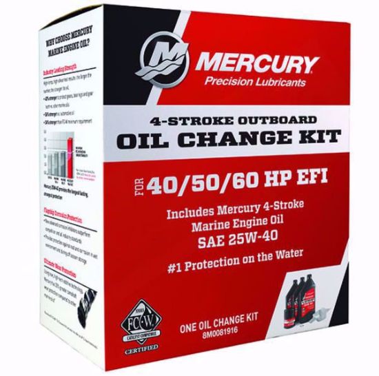 Mercury Outboard 8M0081916 Oil Change Kit 40/50/60 EFI 25W40
