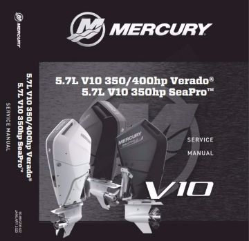 Show details for Mercury Outboard 90-8M0205422 Factory Service Manual V10 350/400 Verado Picture of Mercury Outboard 90-8M0205422 Factory Service Manual V10 350/400 Verado