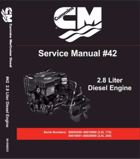 Picture of Mercury-Mercruiser 90-866025 Factory Service Manual 2.8L 200 HP & 170 HP