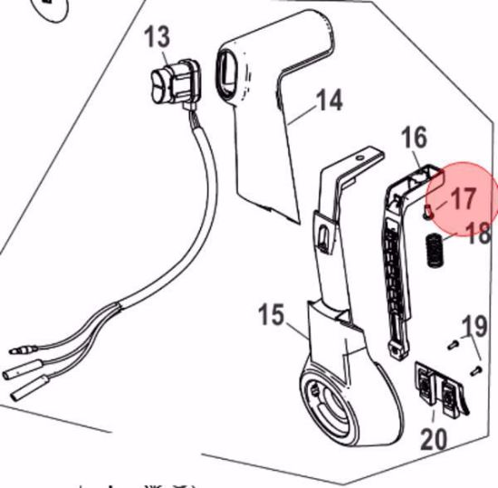 Picture of Mercury-Mercruiser 8M0214461 Control Handle Assembly w Trim