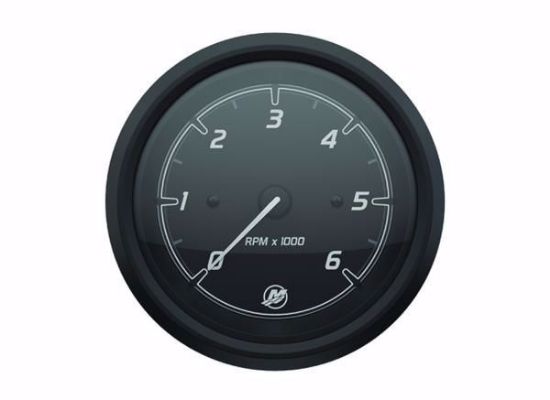 Picture of Mercury-Mercruiser 79-8M6020025 Analog Tachometer 6000 RPM Black/Black
